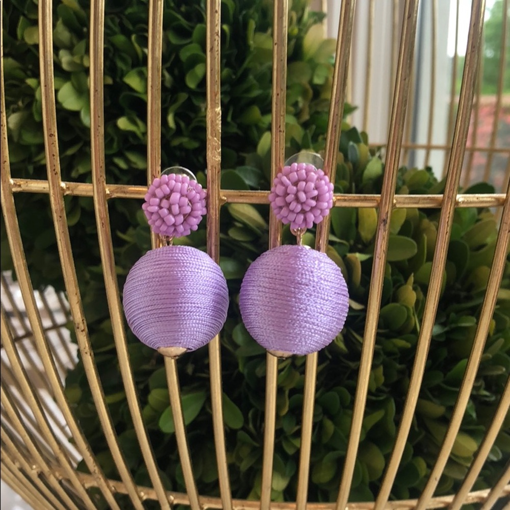 Purple Ball Earrings